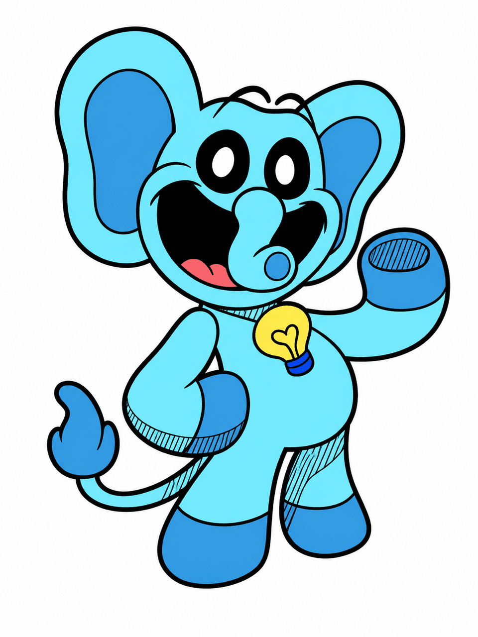 Smiling Critters OC Maker example featuring neighborhood troublemaker in smiling critters character sheets