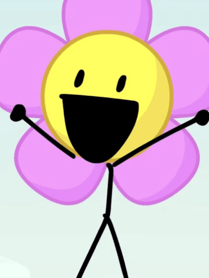 Arbeitsschritt des BFDI OC Maker, der einfache handgehaltene Requisiten vor Freundesgruppen-Konzepten zeigt