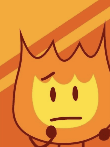 BFDI OC Maker-Oberfläche mit einem süßen Unterstützungscharakter mit spielzeugartigen Requisiten für plakatstilvolle Einblendungen