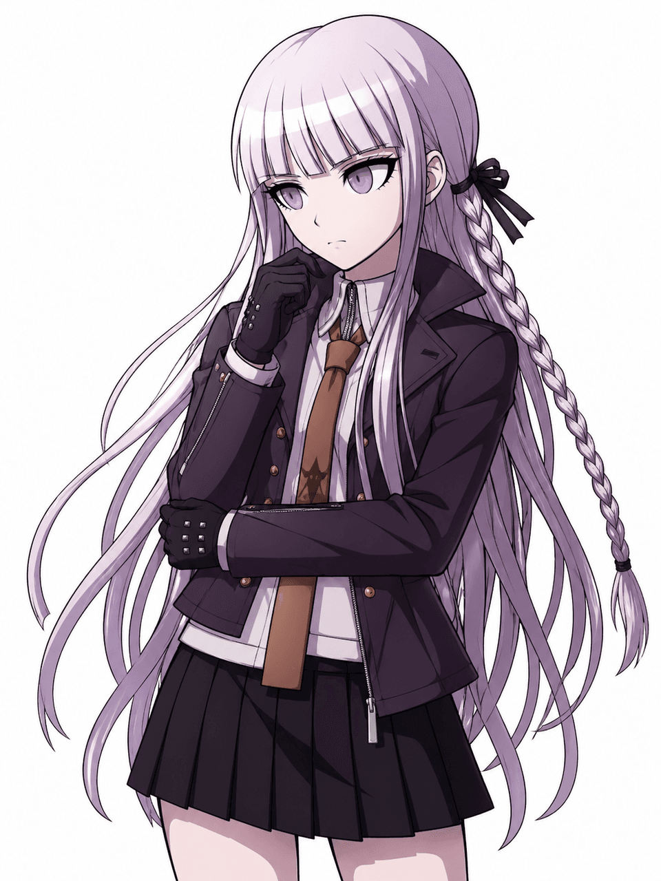 Interfaz del Creador de OC de Danganronpa que muestra un contraste sutil con elecciones de paleta intencionales para maquetas de carteles