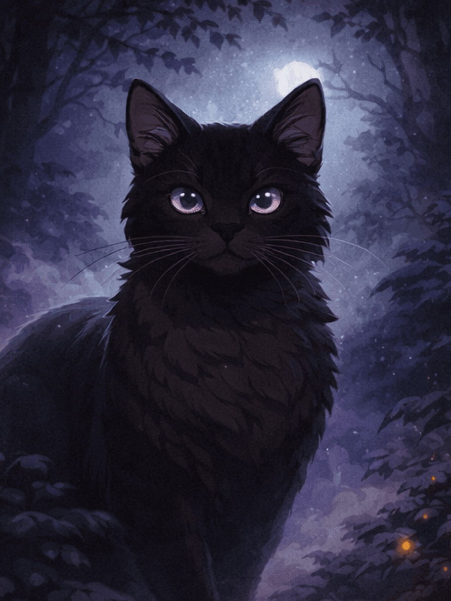 Warrior Cat OC Maker workflow step showing feathers before pack scenes